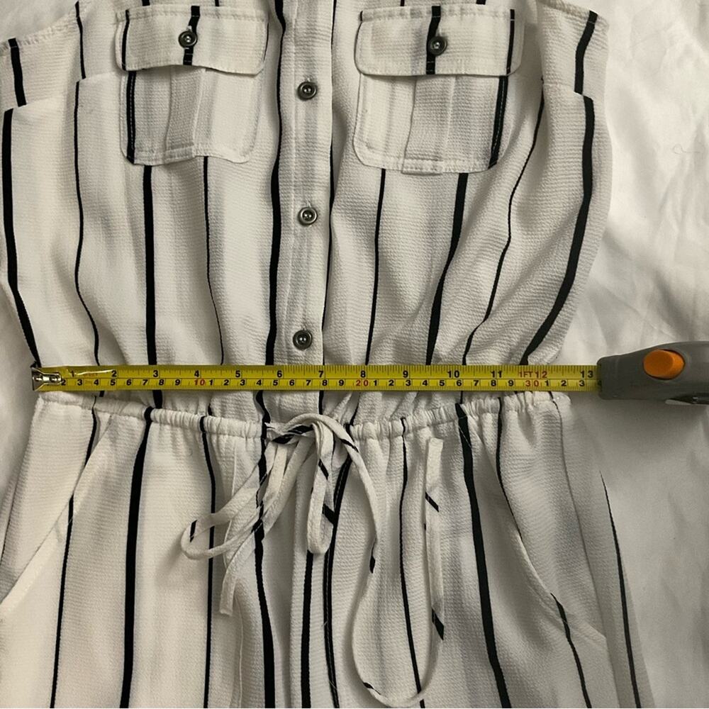 Iris Basic Black/White Stripes Jumpsuit Sleeveles… - image 7